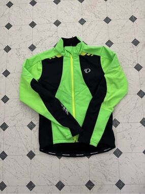 Pearl Izumi High-Visibility Lime Green and Black Cycling Jacket